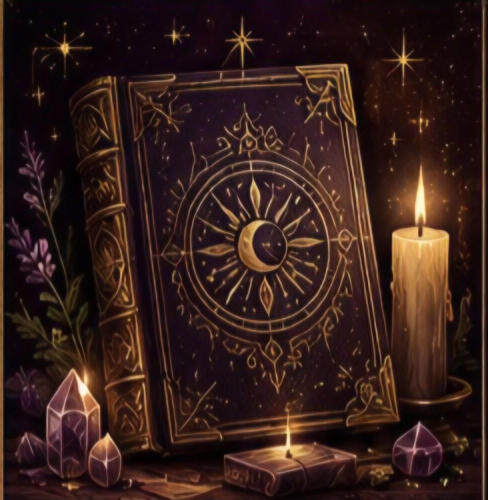 The Living Grimoire cover art, Amber's Alchemy Apothecary