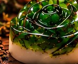 Rose-shaped handcrafted soap bar from the custom soap builder, Amber's Alchemy Apothecary